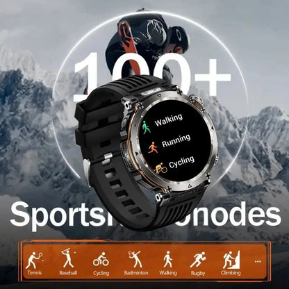 DAORKOW 2026 New Model 10ATM Waterproof 600mAh Smartwatch Compass LED Flashlight Bluetooth Call Outdoor Sports Smartwatch