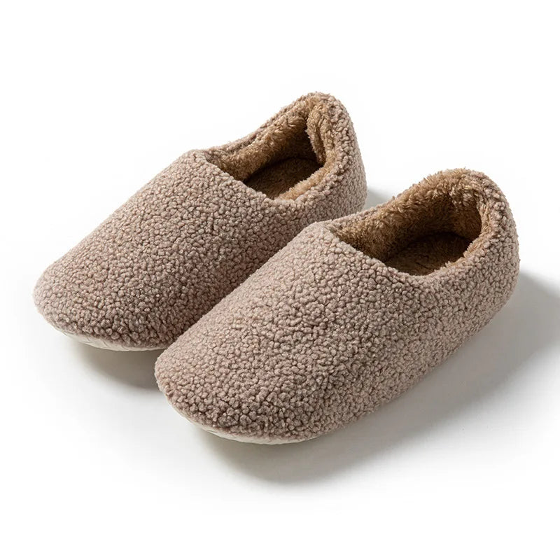 Casual Plush Women's Slippers Home Luxury Designer Woman Shoes Flat Winter Indoor Ankle Boots Trend Slides Elegant Footwear Soft