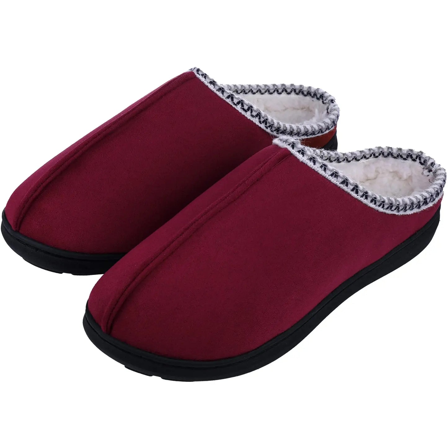 Comwarm Winter Warm Cotton Slippers For Women Men Flats Soft Non-slip Fluffy Shoes Design Slides Couple Indoor House Slippers