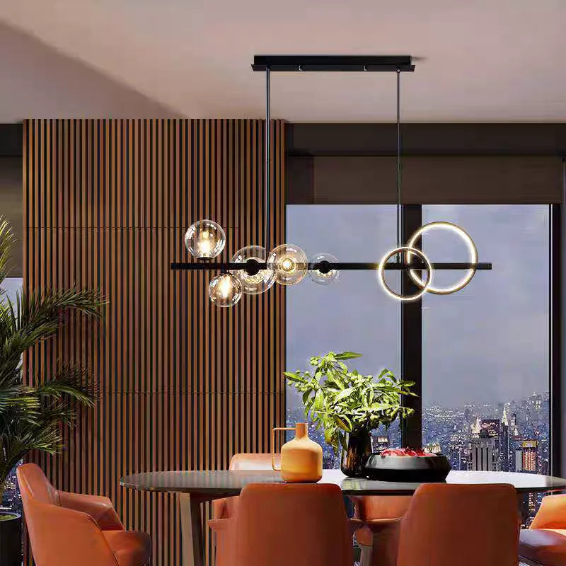 Magic Bean Long Pendant Lights Nordic Restaurant Modern Creative Kitchen Light Luxury Living Room Bar Decor Lighting G9 Bulb