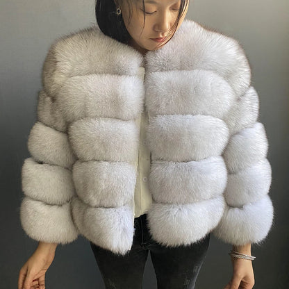 Winter Women's Cold Coat Top Fox Jackets For Women clothing Natural Real fox Fur Jacket Coats For Women Fur Jacket In Promotion