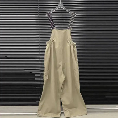 KUCLUT 2025 Autumn Fashion Tie Decorated Jumpsuits For Women Loose Style Design Wide-Leg Jumpsuit Female Trendy 1A731