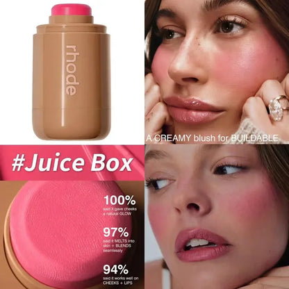 Rhode Skin Balm Data Cake Lip Gloss Sleepy Girl Freckle Pocket Blush Stick Non-fading Waterproof Blusher Moisturizing Lipstick