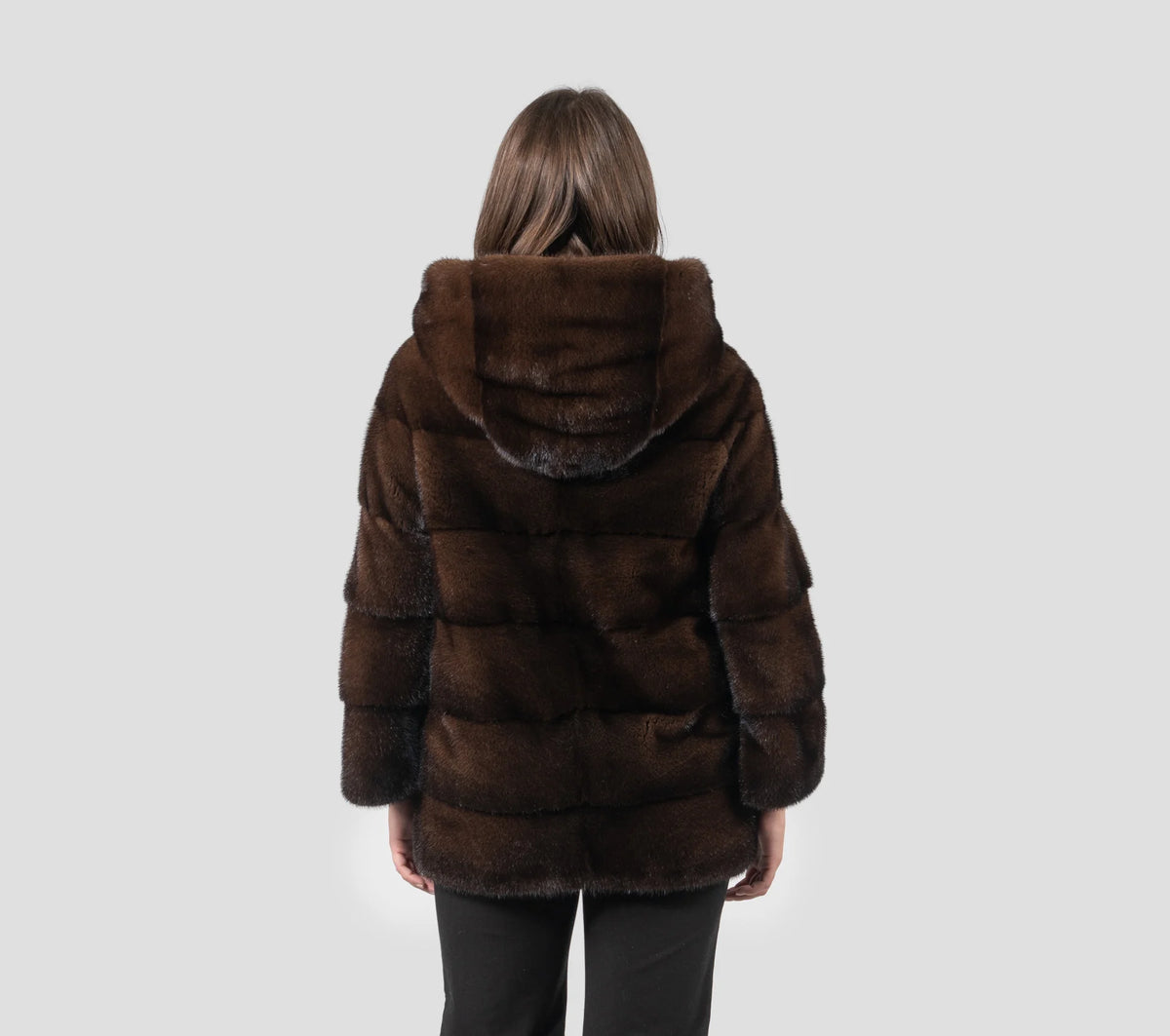Women's New Genuine Mink Fur Jacket Paired with a Hat and Mid-Length Jacket, Providing Warmth and Fashion in Winter