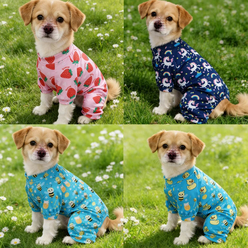 Warm Winter Pajamas Jumpsuit for Dogs - Four Legs Winter Onesie for Medium to Large Dogs Puppy Comfortable Dog Clothes