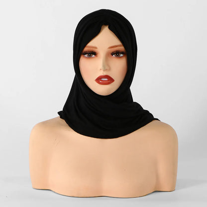 New Triangle Jersey Hijab Scarf For Women Muslim Shawls Headscarf Wraps Solid Color Scarves Head Wrap Islamic Turban Headband