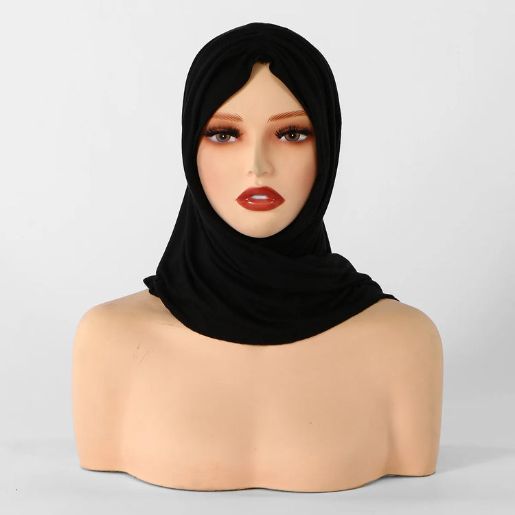 New Triangle Jersey Hijab Scarf For Women Muslim Shawls Headscarf Wraps Solid Color Scarves Head Wrap Islamic Turban Headband