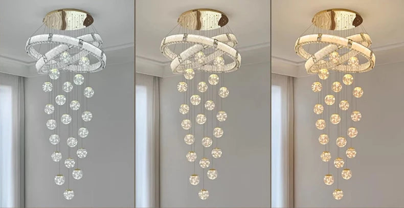Modern home decor led lights pendant light lamps forstaircase Chandeliers for living room hanging light indoor lighting