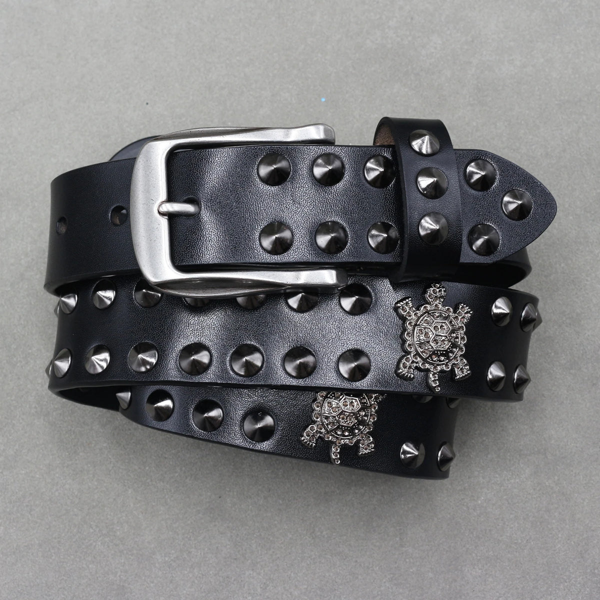 Heavy Metal Punk Belt Genuine Leather Hip Hop Belts For Men Cross Rivet Jeans belt male Strap Ceinture Homme designer belt