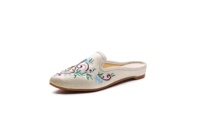 Chinese Style Summer Harajuku Slippers Women Shoes for Women Fashion Casual Vintage Embroidery Ethnic Style Streetwear