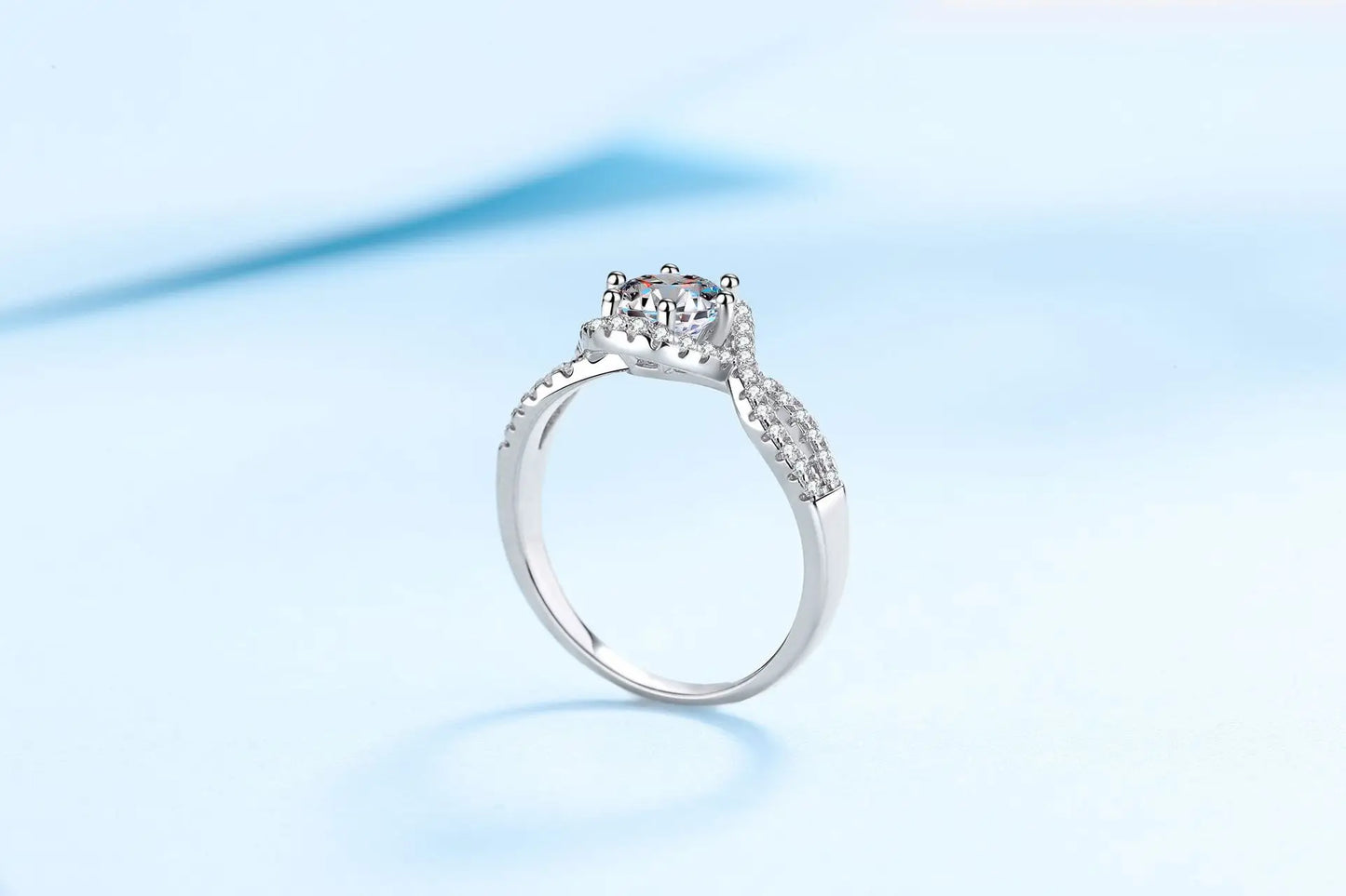 Exquisite Light Luxury Ring 1ct Women Moissanite PT950 Platinum - Simple Versatile Style, Daily All-match Fashion