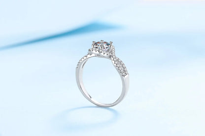 Exquisite Light Luxury Ring 1ct Women Moissanite PT950 Platinum - Simple Versatile Style, Daily All-match Fashion
