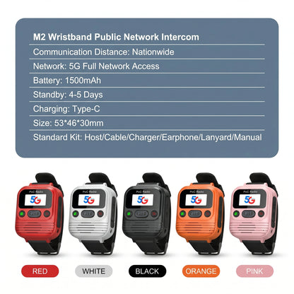 POC G02 Radio 5G Type-C Walkie Talkie Mini Portable  Radio Global 3G 4G Watch – PTT