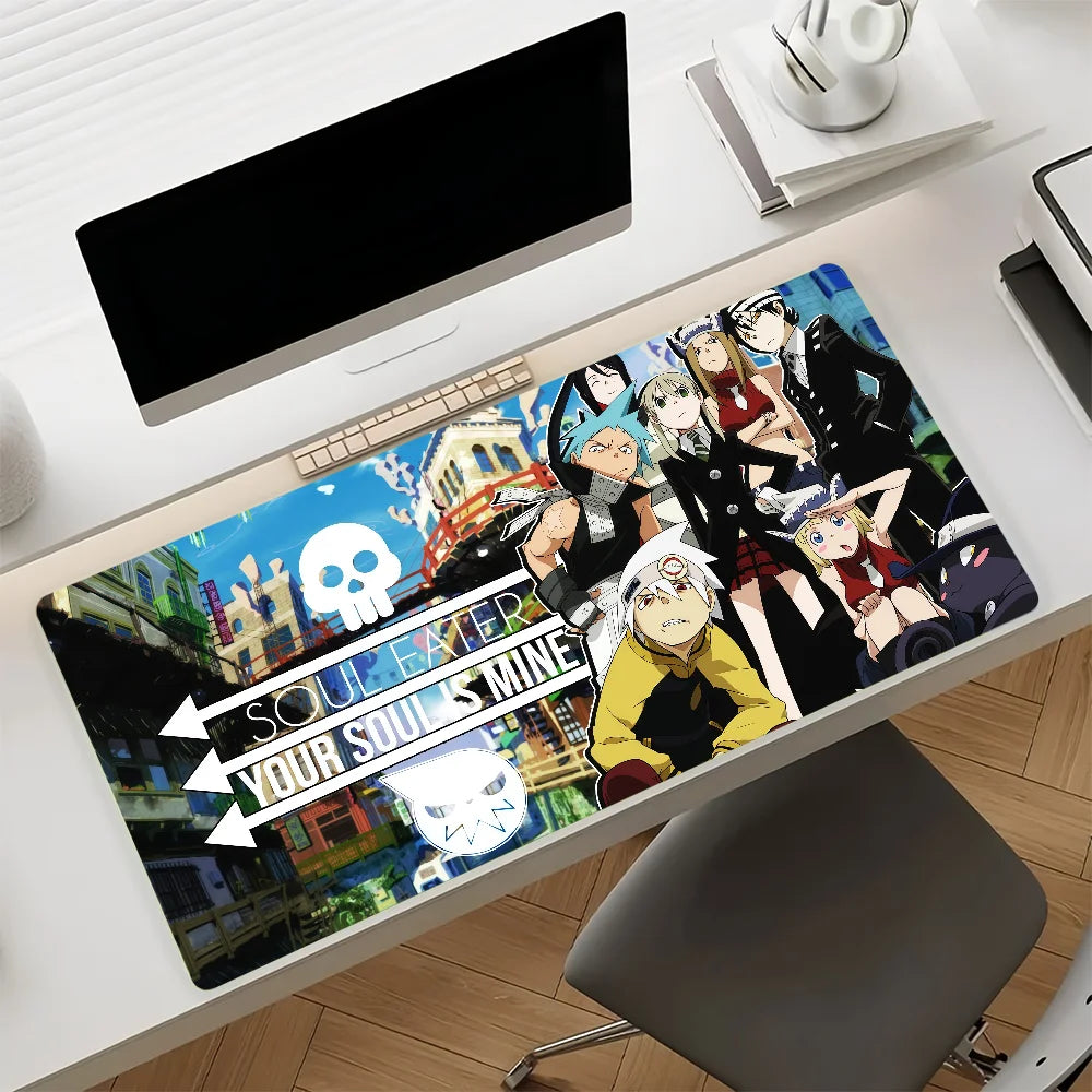 Anime S-Soul E-Eater Mouse Pad Anti Slip Rubber Edge Locked Thickened Laptop Gaming Desk Mat