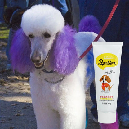 80g Pet Dog Animals Hair Bright Coloring Dyestuffs Hair Bright Safe Dyeing Pigment for Dogs Cats Safe Pet Accessories