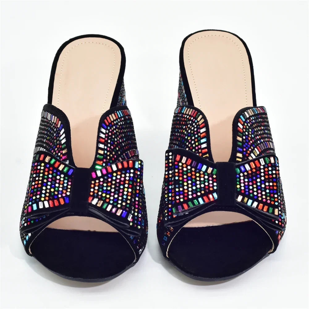 2026 Italian Elegant Women Party Pumps Decorated with Rhinestone Plus Size Women Shoes 43 High Heels Women Pumps Platform Heels
