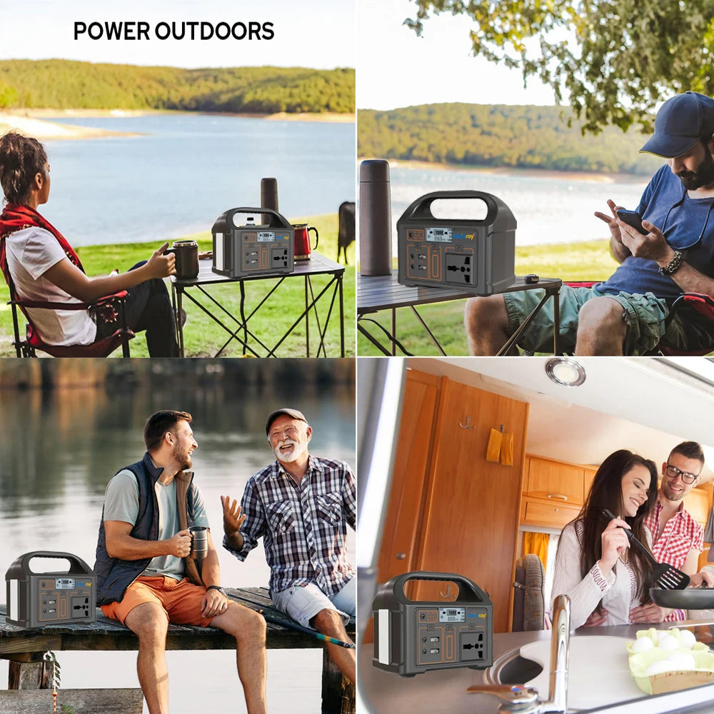Gaiaray 100W Portable Power Station Solar Generator AC 220V 110V Emergency Power Plant LiFePO4 Charging Station 15W Solar Panel