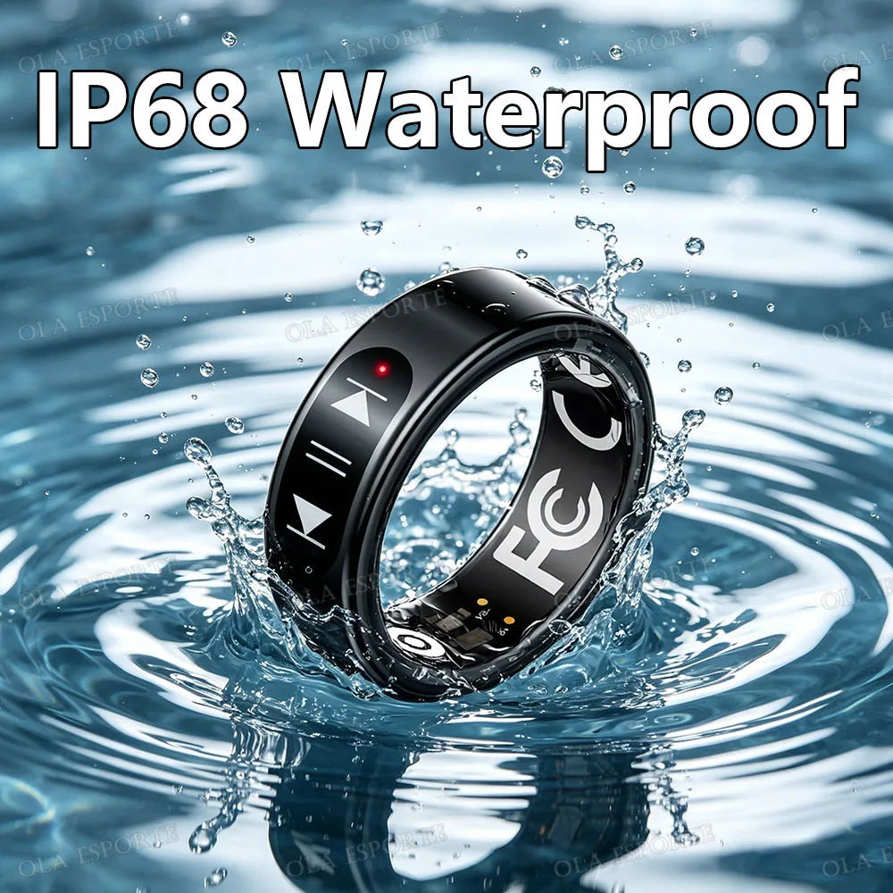 Smart Ring Video Controls,Sswipe up/down to turn pages,Music controls,Heart Rate Blood Oxygen Monitor,5ATM Waterproof Rings 2026