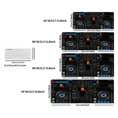 Radio Dj Large Professional Game Mouse Pad Keyboard Gamer Office Accessories Desk Mat Anime XXL Anti-Slip Desktop Mat Floor Mats
