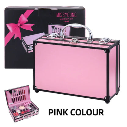 Professional Beginner Travel Portable Makeup Set Box Suitcase Kit Lipstick Brushes Nail Polish Set For Make up Eyeshadow Palette
