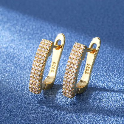 925 Silver Needle Princess Crystal Square Zircon Drop Earrings for Women Trendy Simplicity Jewelry Girl Sweet Gifts New