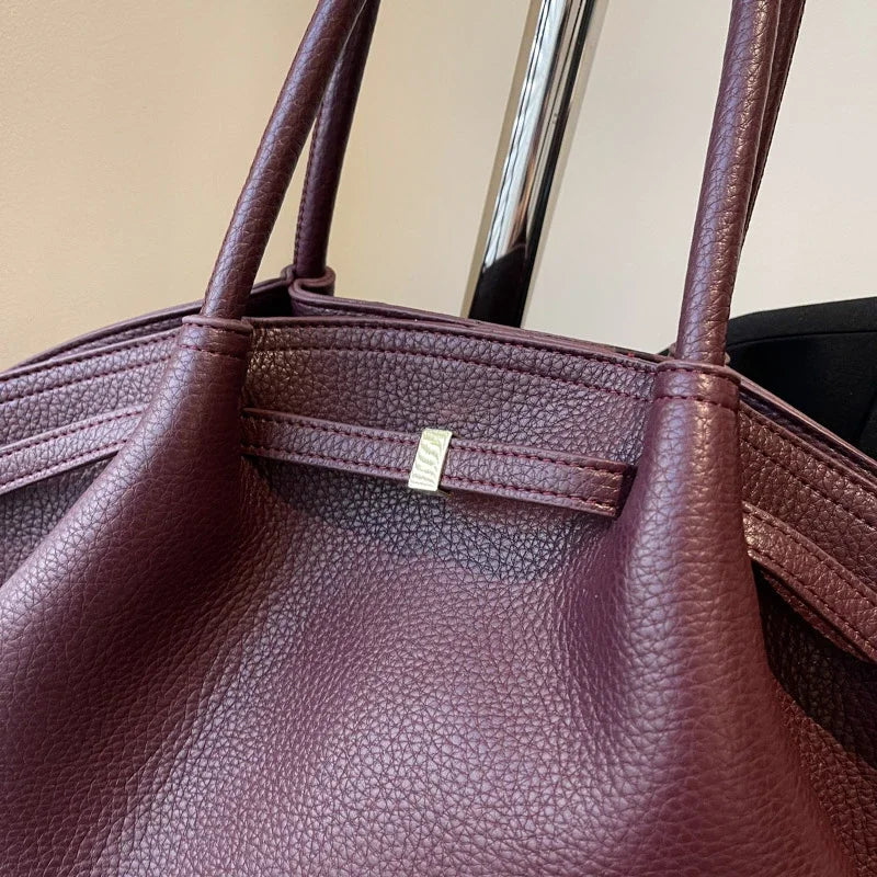 2026 New Lychee Pattern Underarm Shoulder Bags For Women Soft PU Leather Large Capacity Mini Tote Bag Luxury Designer Handbags