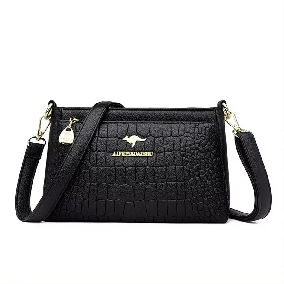 Genuine Soft Pu Leather Handbags for Women Vintage Shoulder Tote Bag Luxury Designer Ladies Large Capacity Purse Bags Sac A Main