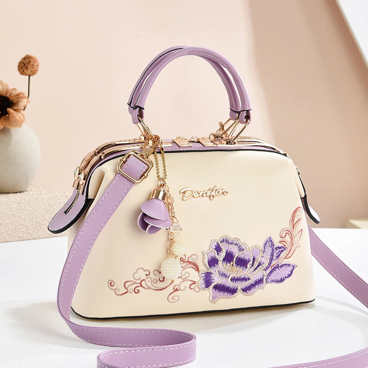 New Woman shoulder bag Large capacity Handbag for Women Crossbody bag Lychee pattern Portable bucket bag ladies messenger bags