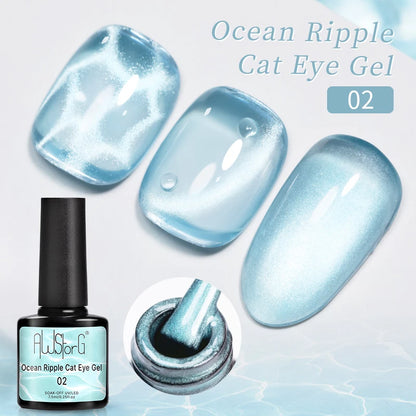 AWStorG 7.5ml Starlit Chameleon Cat Magnetic Gel Nail Polish Double Colors Semi Permanent UV Gel Varnish Need Black Base