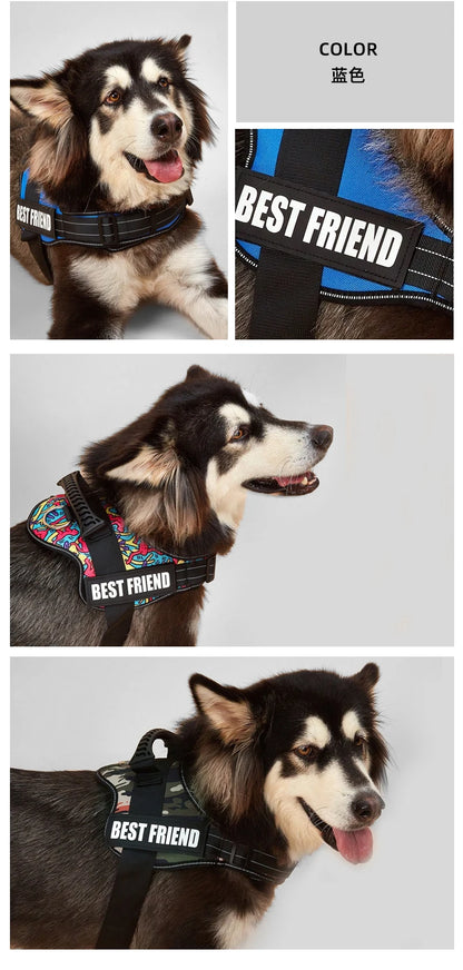 Bulldog Corgi Chihuahua Chest Harness For Service Dogs Custom Patches Soft Mesh Padded Dog Training Vest For Small And Large Dog