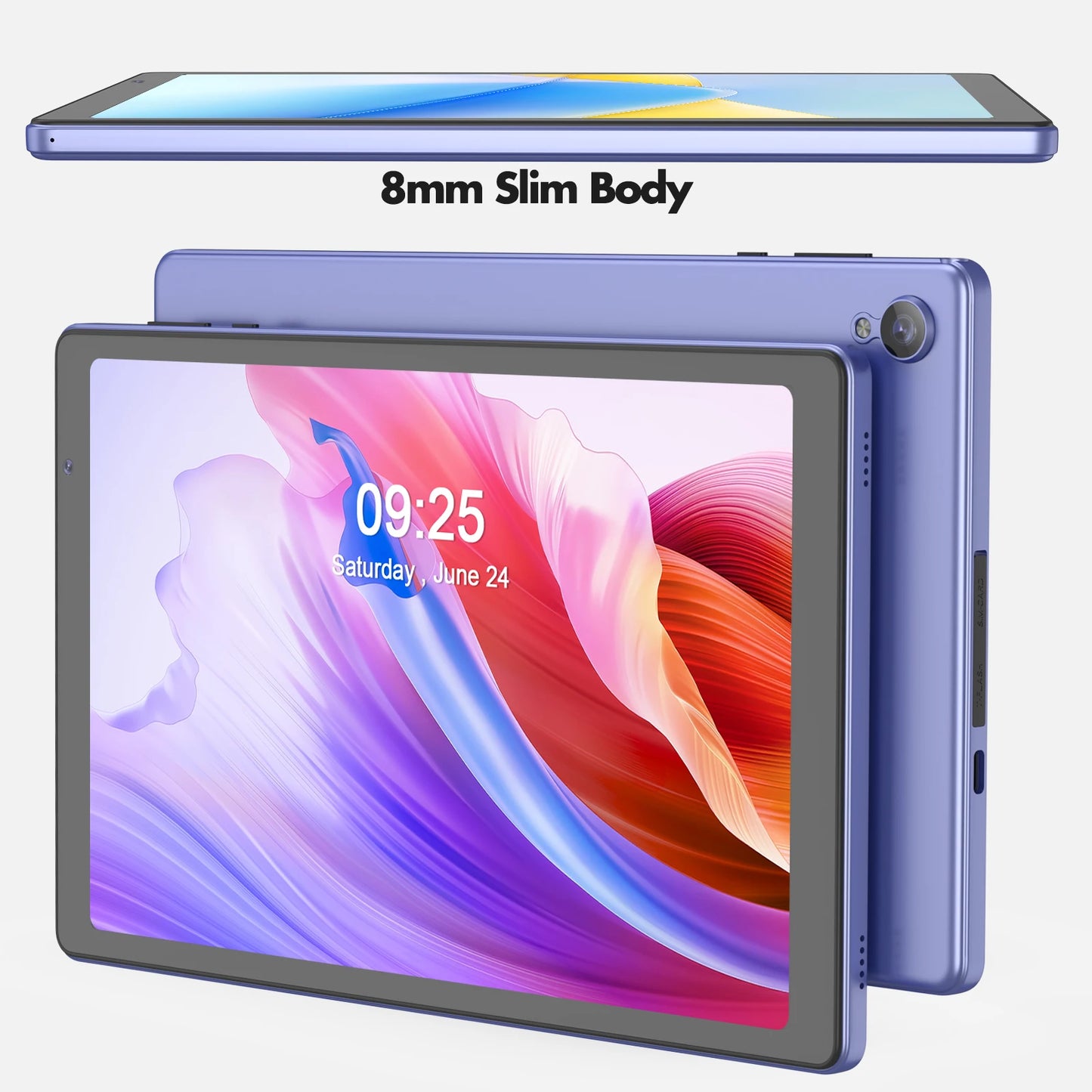 PRITOM Tablet 10 inch Android 14 32GB ROM 512GB Expand Tablets, 2GB RAM Wi-Fi 6 Tablet PC with 1.6GHz Quad Core CPU, 10.1 inch
