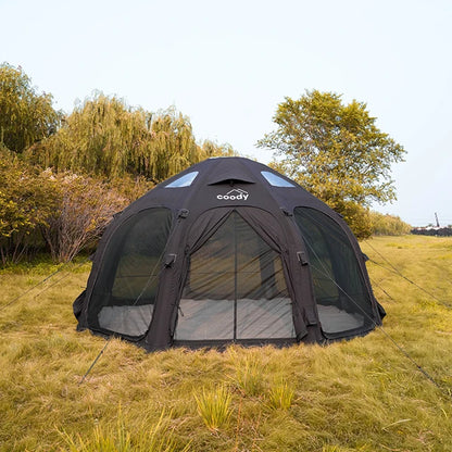 Coody Dome Air Tent Black Classic Geodesic Inflatable Shelter Outdoor Camping Family Dome Canopy Tent