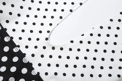 Weird Puss Polka Dots Print Patchwork Halter Backless Playsuit Summer Women's Suit Sexy Stretch Woman Jumpsuits and Rompers