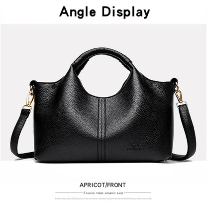 Authentic Leather Tote Bag Luxury Large Capacity Women's Single Shoulder Diagonal Crossbody Bags Fashion Simple Female Handbag