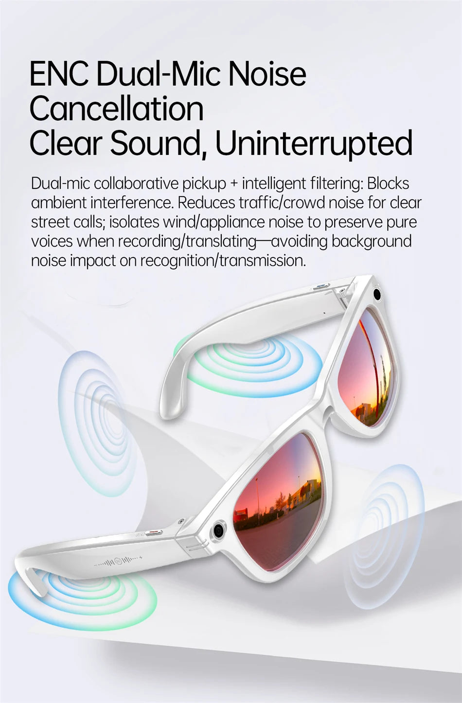 13MP HD Camera Smart Glasses AI Translation Anti-shake Photography Video Recording WIFI Transmission Bluetooth Sports Sunglasses