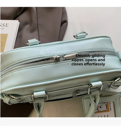 Stylish Design Glossy PU Sqeare Shoulder & Crossbody Bags Solid Zipper Hot Trendy Designer Style Handbags for Women 2025 New