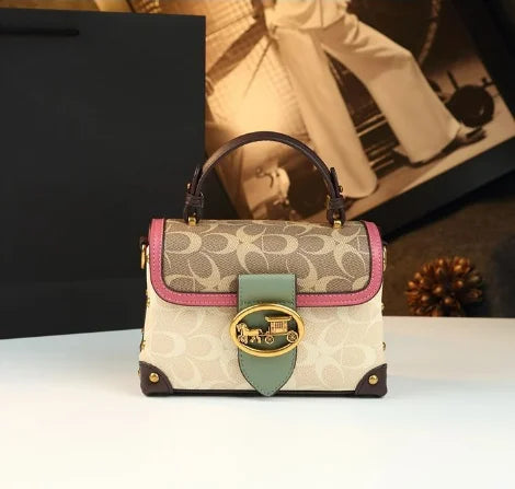 A New 2025 Stylish and High-End Box Bag with a Niche Design and Luxurious Women's Bag, a Single-Shoulder Crossbody Bag
