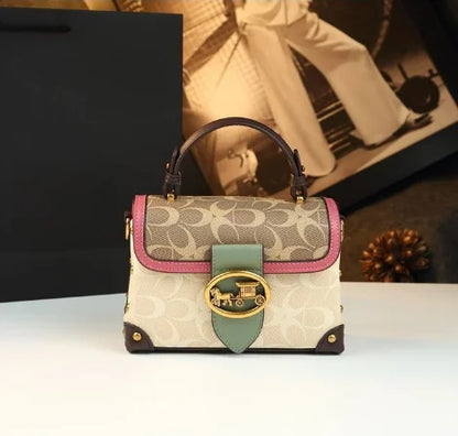 A New 2025 Stylish and High-End Box Bag with a Niche Design and Luxurious Women's Bag, a Single-Shoulder Crossbody Bag