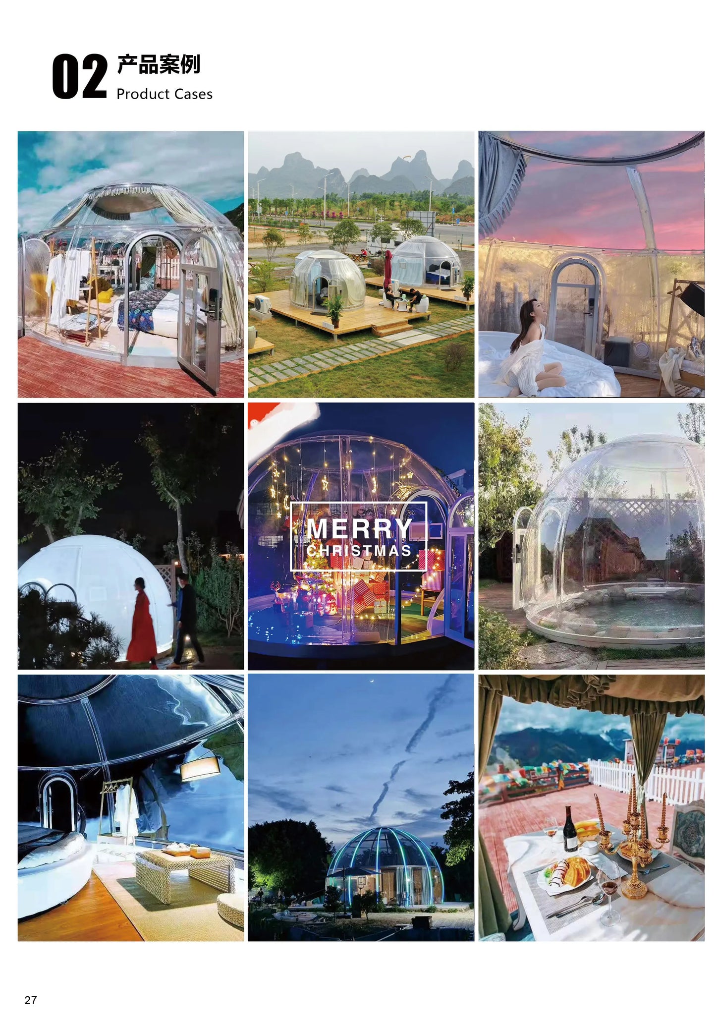 Dome House Geodesic Pvc Steel Frame Glamping Tent Accommodation Luxury Outdoor Hotel Tent