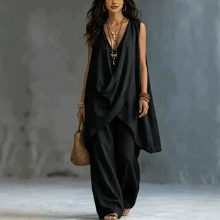 Women Linen Blend Romper Lapel Collar Short Sleeve Button Down Ruffle Hem Pocket Jumpsuit Casual Beach Playsuit