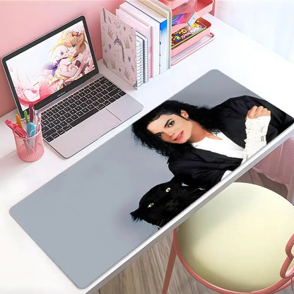 singer legendary M-Michael Jackson Mouse Pad Large Thick Desk Pad Stitched Edges Gaming Mouse Mat for PC