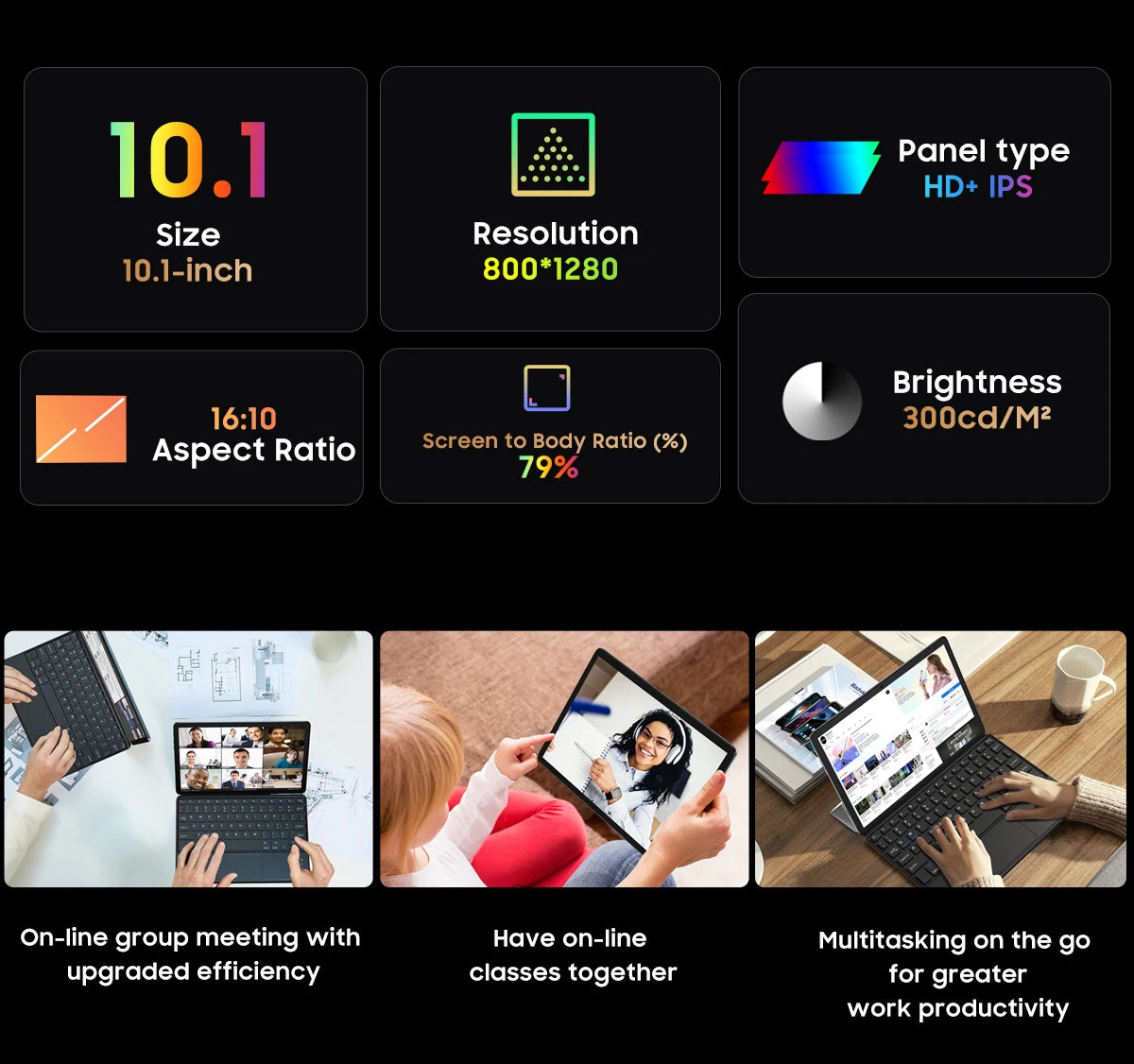 Blackview Oscal Pad 50 WIFI Tablet PC 10.1 Inch 6GB(2+4)RAM 64GB ROM Wi-fi 6 5100mAh 5000mAh Tablet PC Android 13 Tablet Android