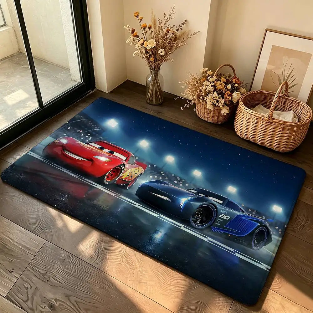 Anime-L-lightning-M-mcqueenS Cool Carpet Bathroom Anti-slip Mat Door Mat Home Decoration Mat Entrance Door Mat Scratch-resistant