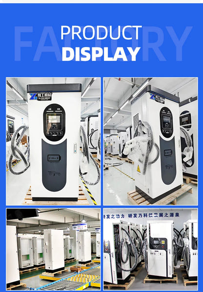 90kW DC EV Charger Station CCS2 Dual Gun Fast Charging Floor Mounted Smart APP WiFi 4G RFID IP54 OCPP 1.6J Fully Approved
