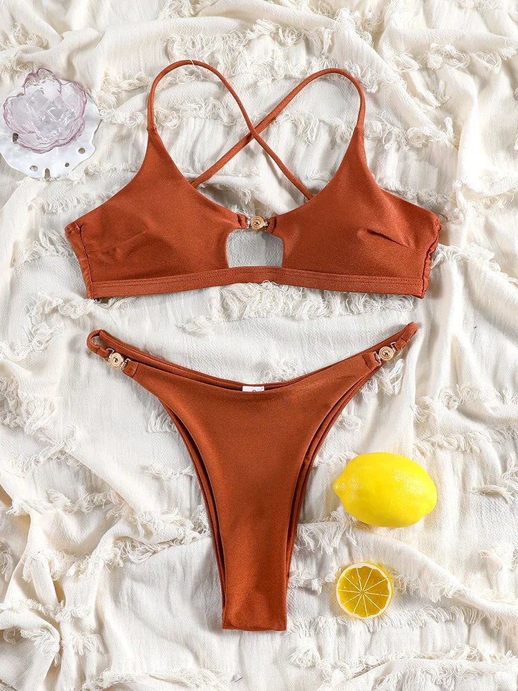 Rinabe Black Bikinis For Women Push Up Sexy Swimsuits Hollow Out Swimwear 2026 Bathing Suits Solid Bikini Set Summer Beachwear