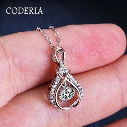 Sterling Silver Pendant 0.5 Carat D Color VVS Moissanite Beating Heart Diamond Necklace Fashion Sophisticated S925 High Jewelry