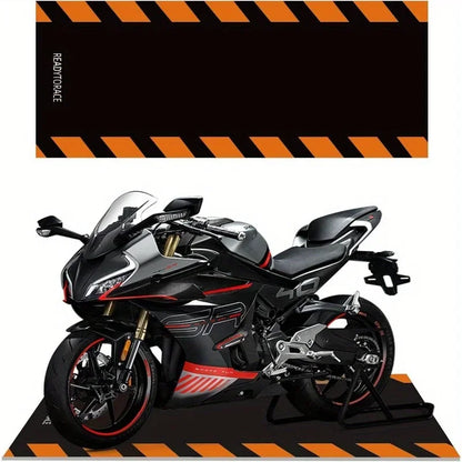 VIKAMA Motorcycle Carpet Greaseproof Non-Slip Garage Mat Motorcycle Display Mat Corridor Bedroom Carpet Home Decor