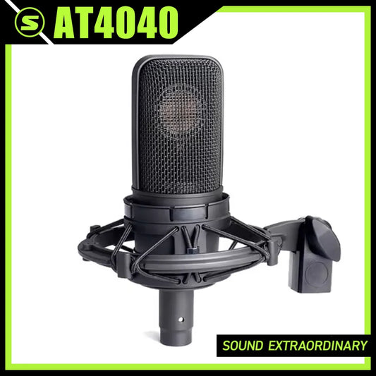 Hot Sale AT4040 Professional Large Diaphragm Condenser Voice Over High Sensitivity Microphone for Studio Recording Podcasting
