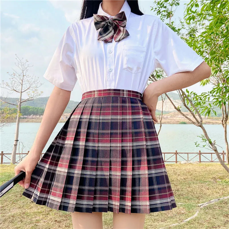 Japanese Bow Tie Skirt Set Student Pleated Skirt Jk Uniform Korean School Sexy Girl Preppy Style Seifuku Japanese School Uniform
