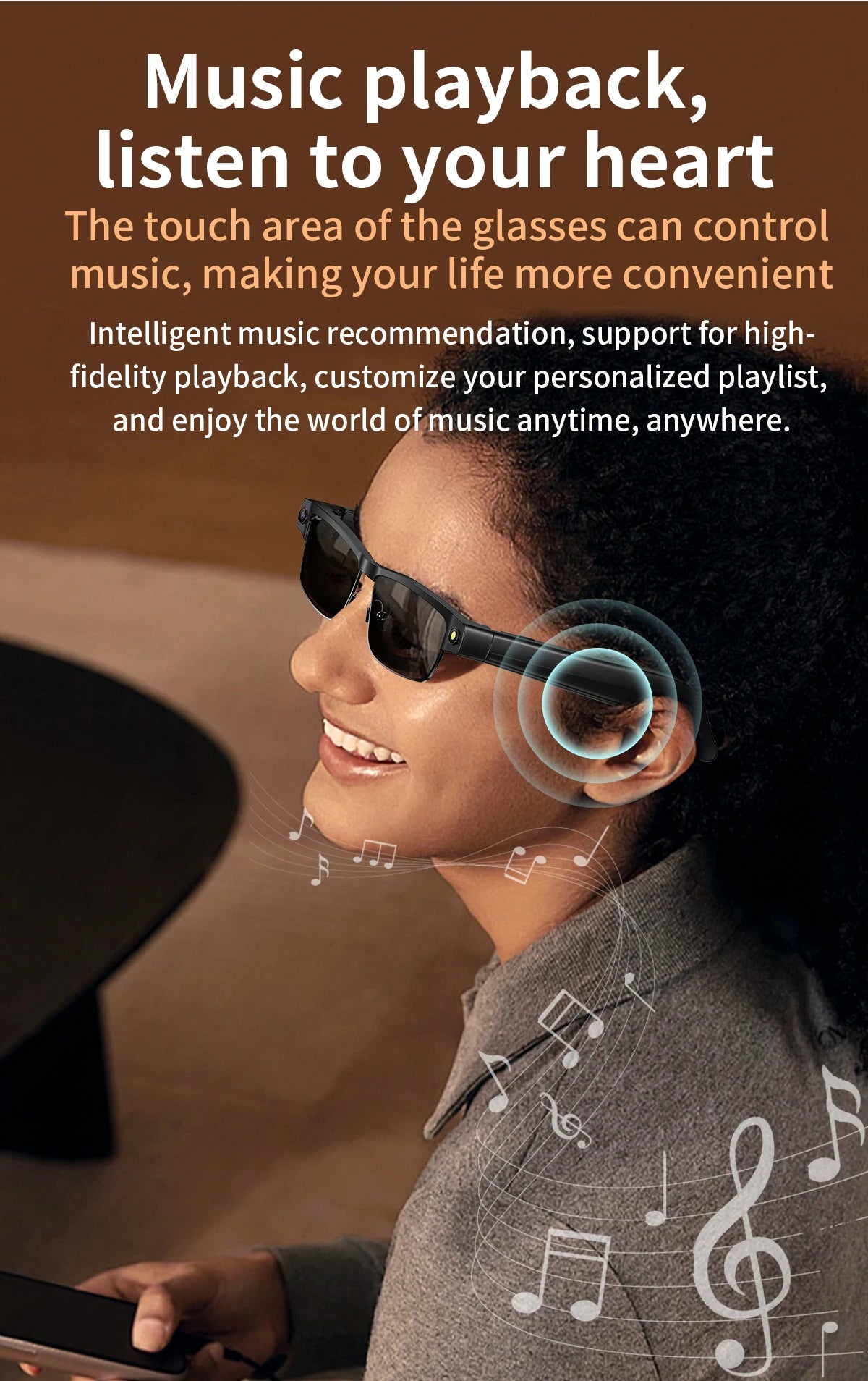 2026 4K Smart Glasses AI Translation Color-changing Lenses High-definition Voice Call Music Local Open-ear Audio Smart  Glasses